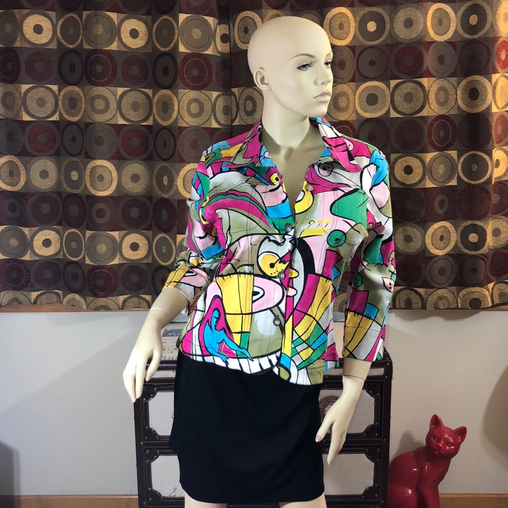 Kaktus Blazer Abstract Art-Picasso Style